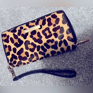 Dune London Leopard Print Krissie Calf Hair Wallet